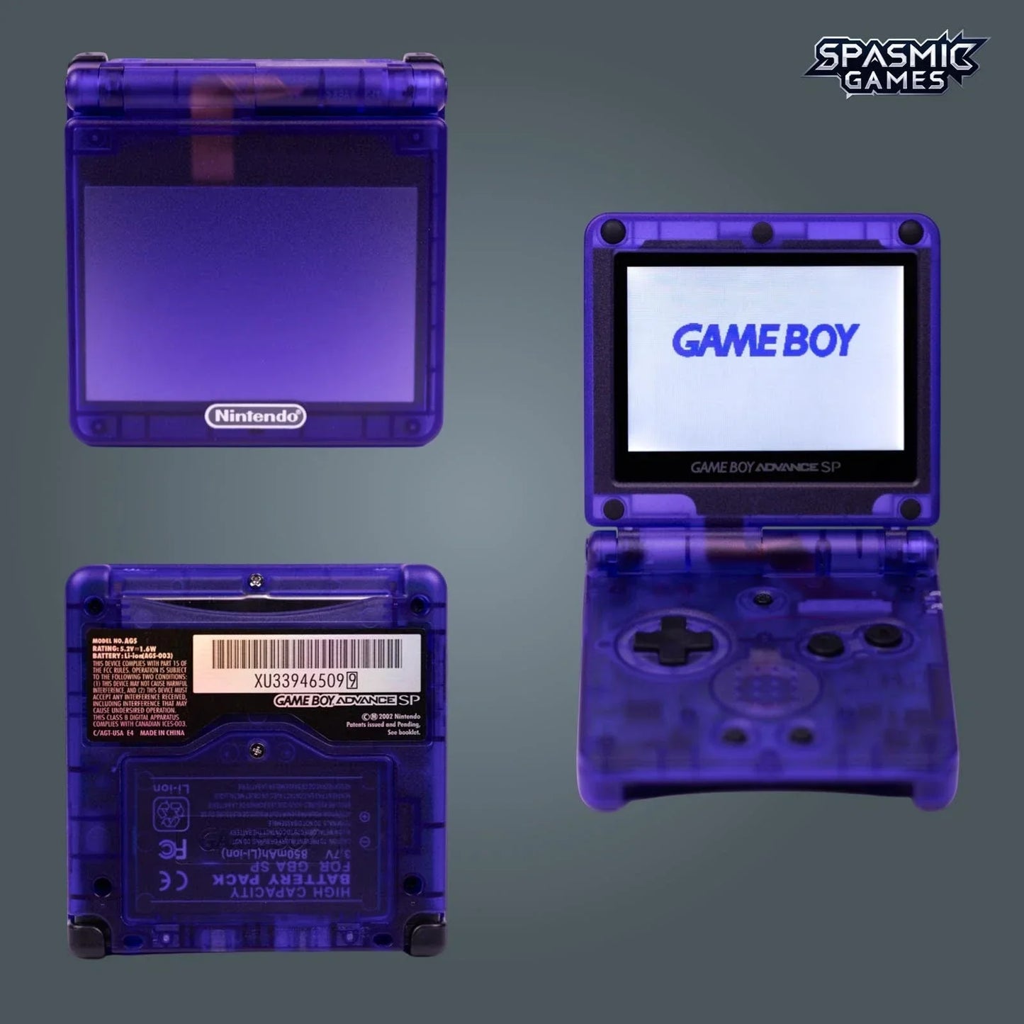 Nintendo Game Boy Advance SP (GBA) Console with IPS V5 Backlit Screen – Choose Your Color – with USB-C Rechargeable Port