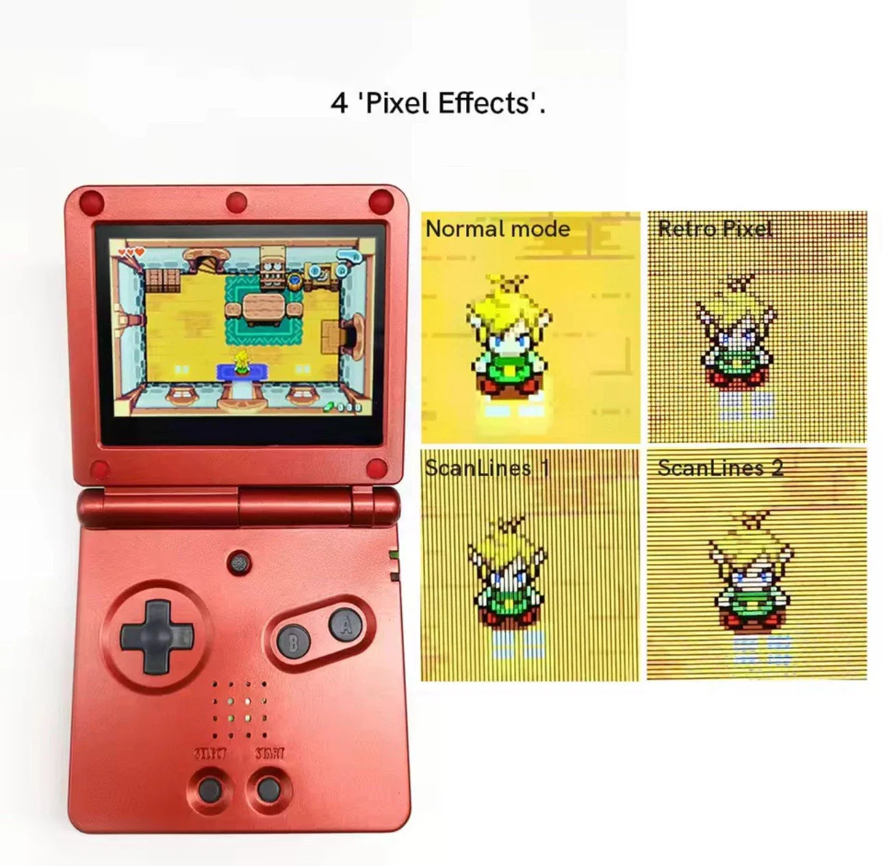 Ancient Mew Style Game Boy Advance SP - IPS V5 Screen + Improved Battery