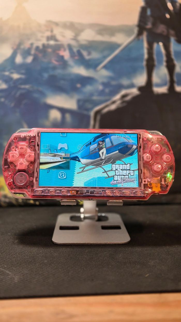 Sony PSP 3000 – Transparent Pink Edition – Modified Console