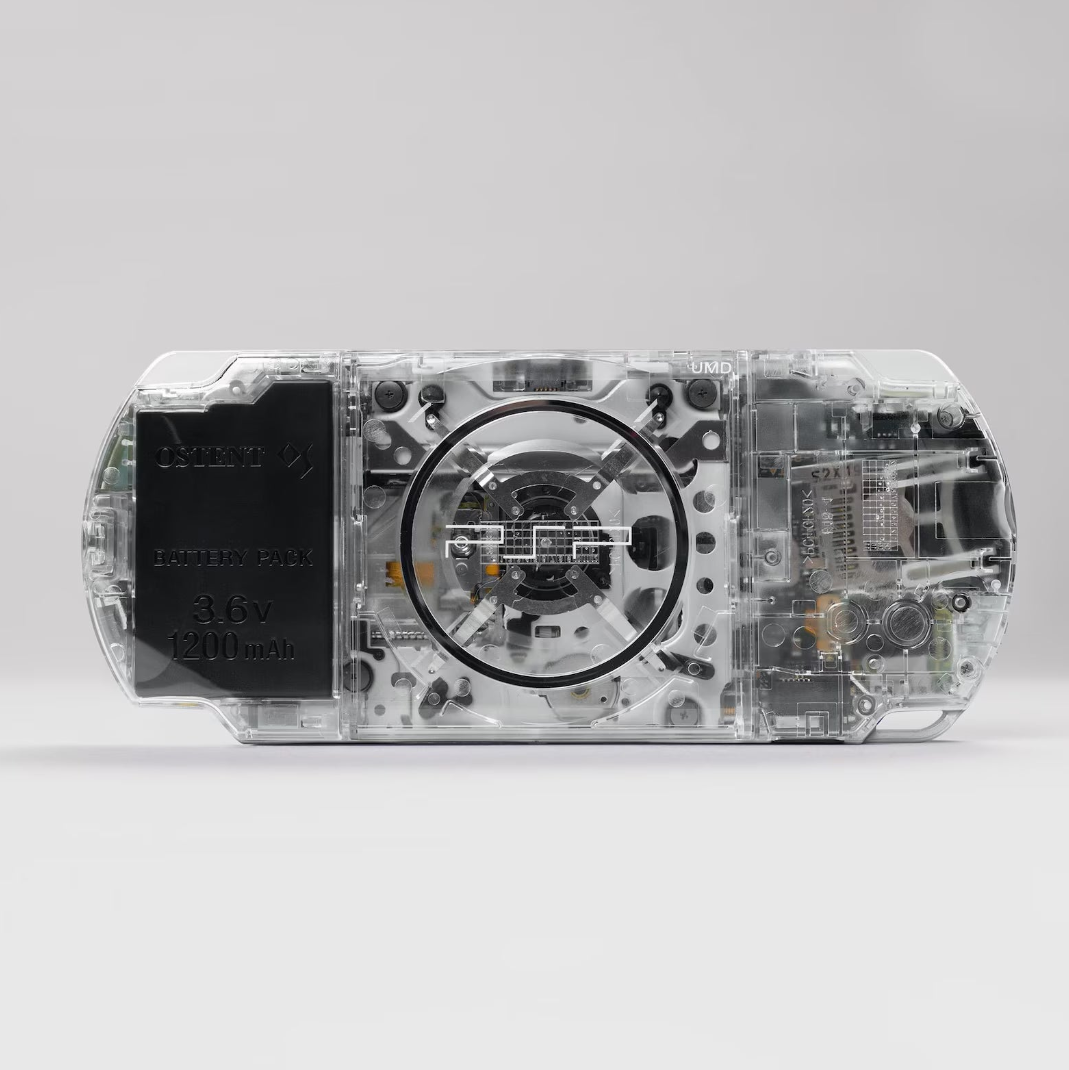 PSP 3000 Portable Clear Stormy Grey Housing Bundle