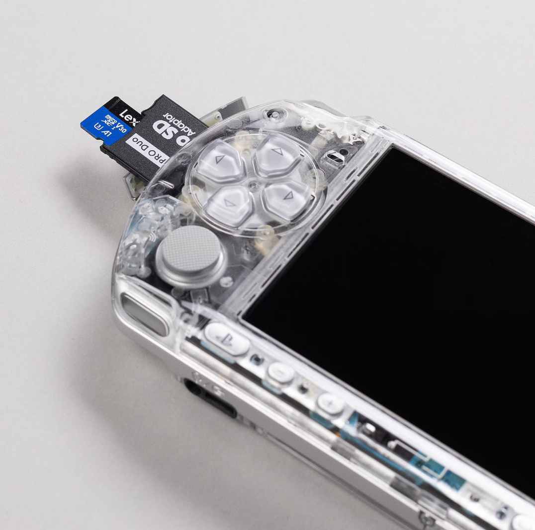 PSP 3000 Portable Clear Stormy Grey Housing Bundle