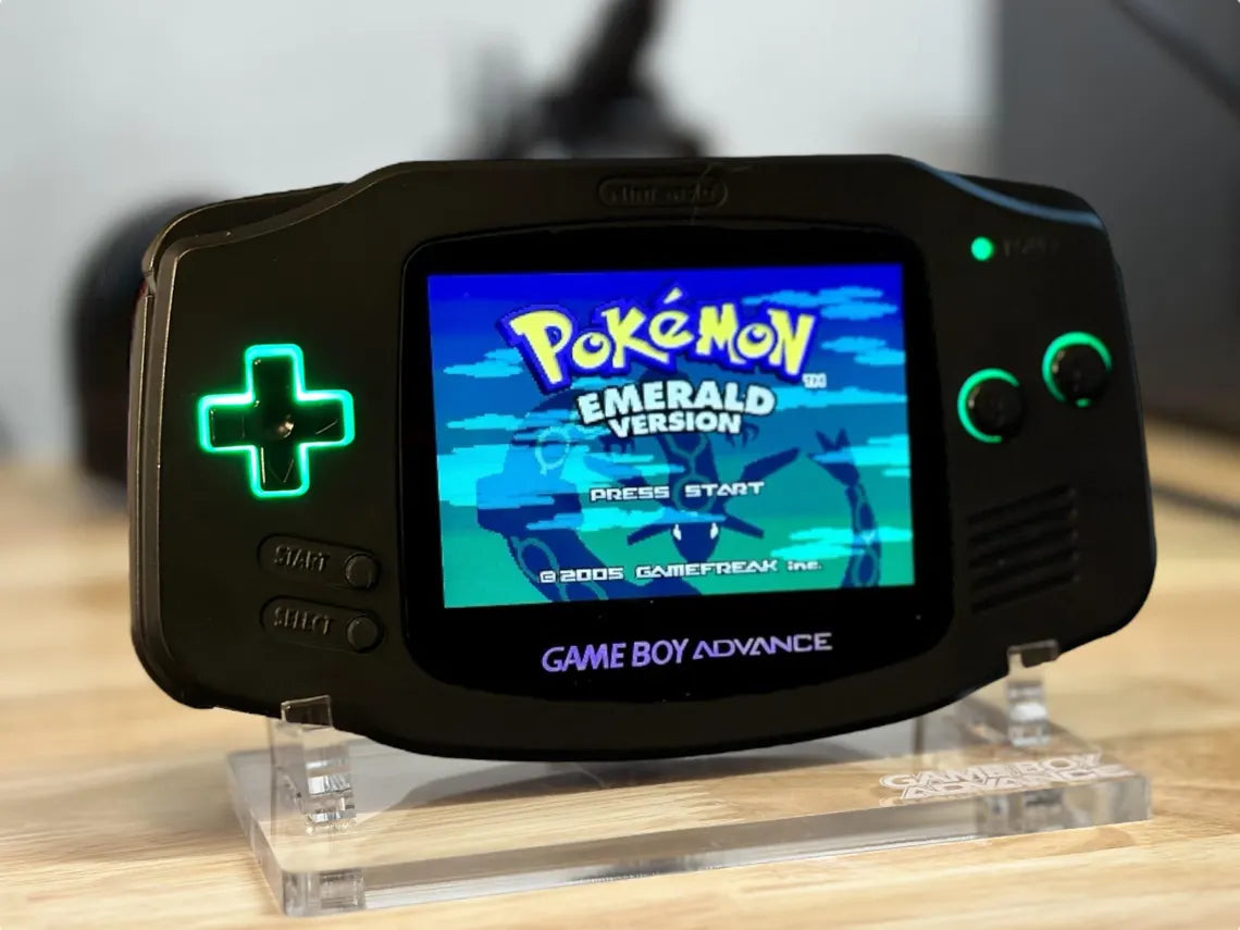 Custom Gameboy Advance - Retro Glow / Backlit Screen (IPS) / On Screen Display / USB-C Rechargeable Battery / GBA