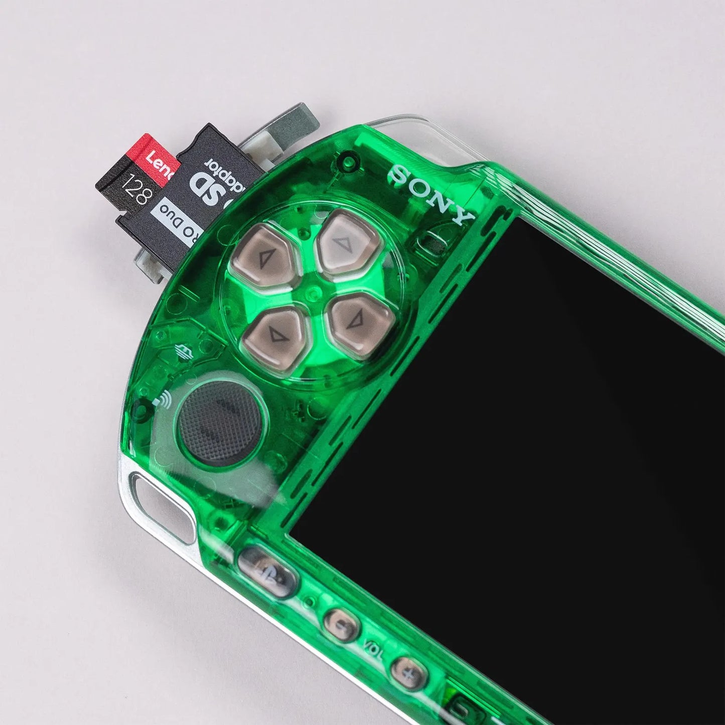 PSP 3000 Portable Clear Green Slime Housing Bundle