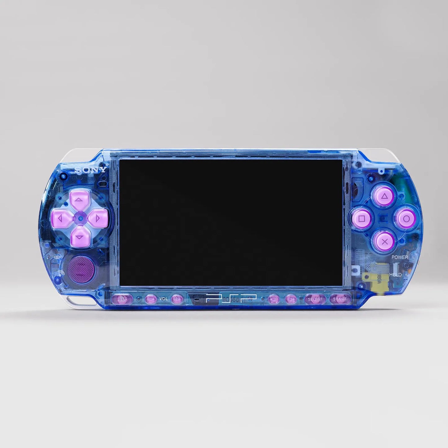 PSP 3000 Portable Clear Lapis Blue Housing Bundle