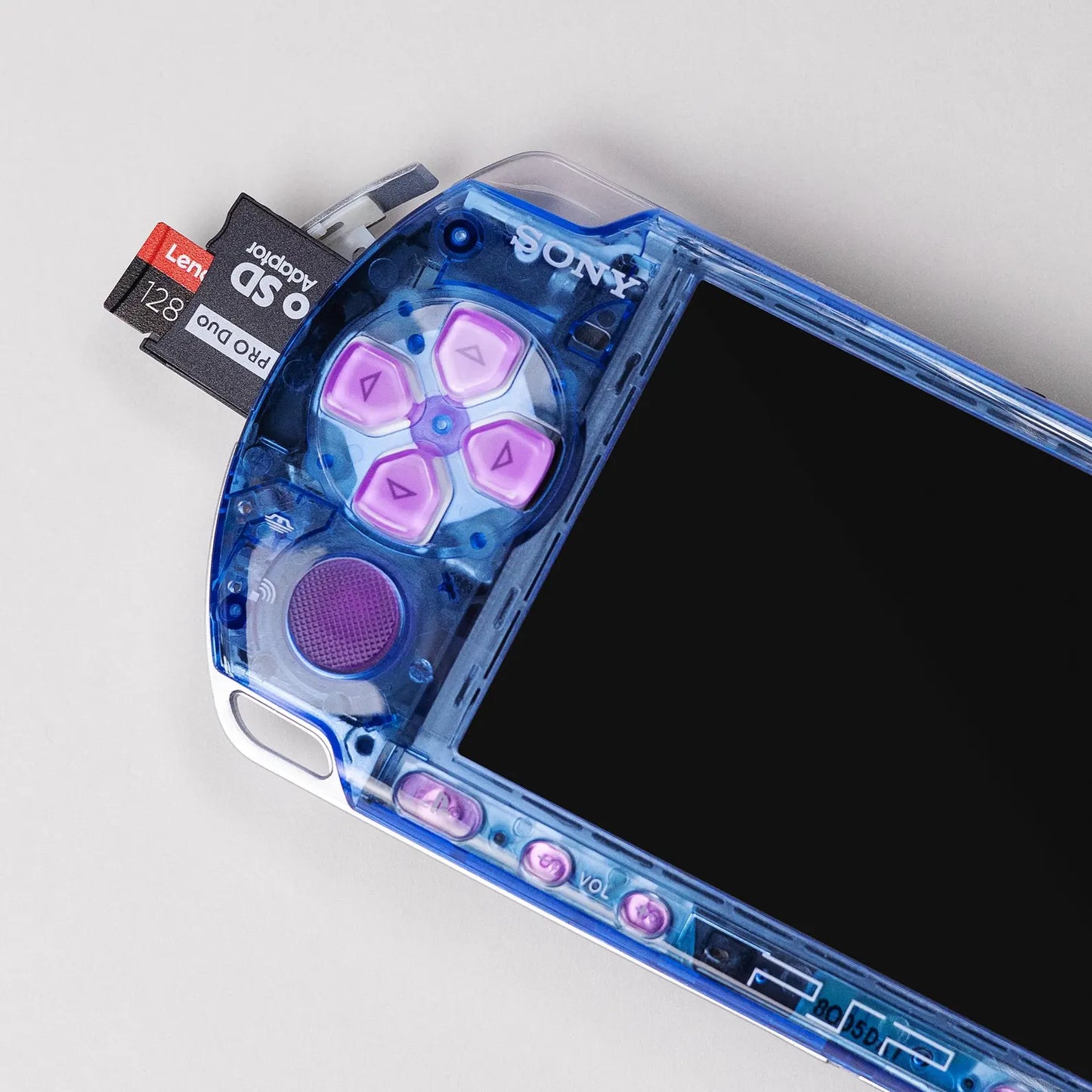 PSP 3000 Portable Clear Lapis Blue Housing Bundle