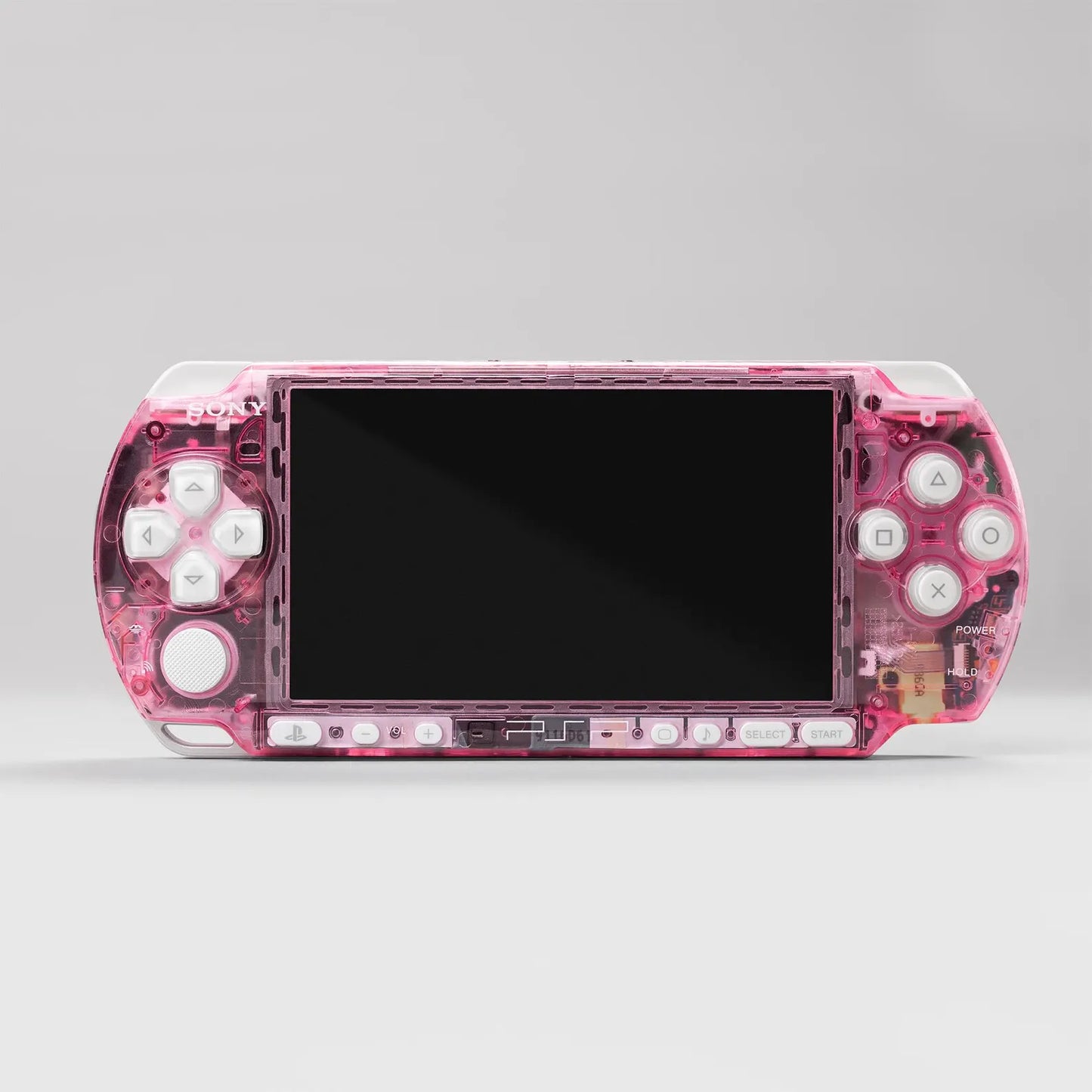 PSP 3000 Portable Bubblegum Clear Housing Bundle