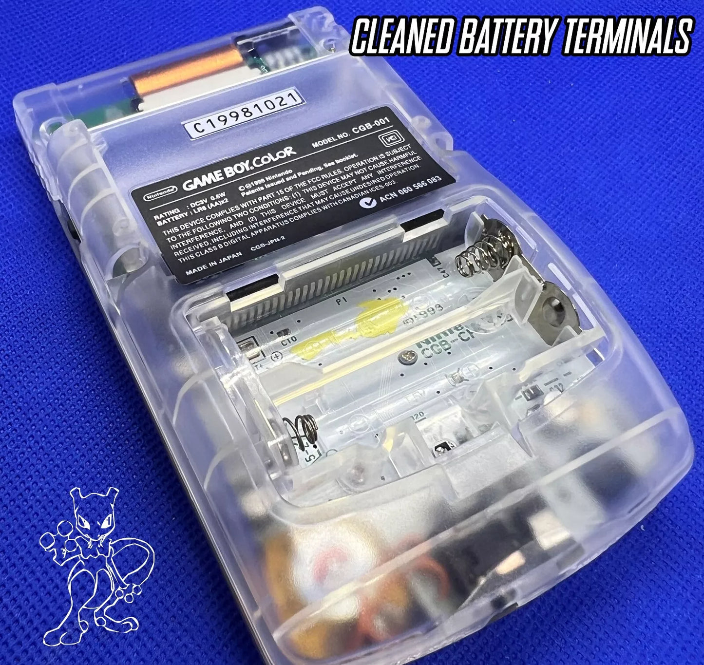 GameBoy Color Pokemon Pikachu Edition Nintendo System GLASS LENS Game Boy GBC