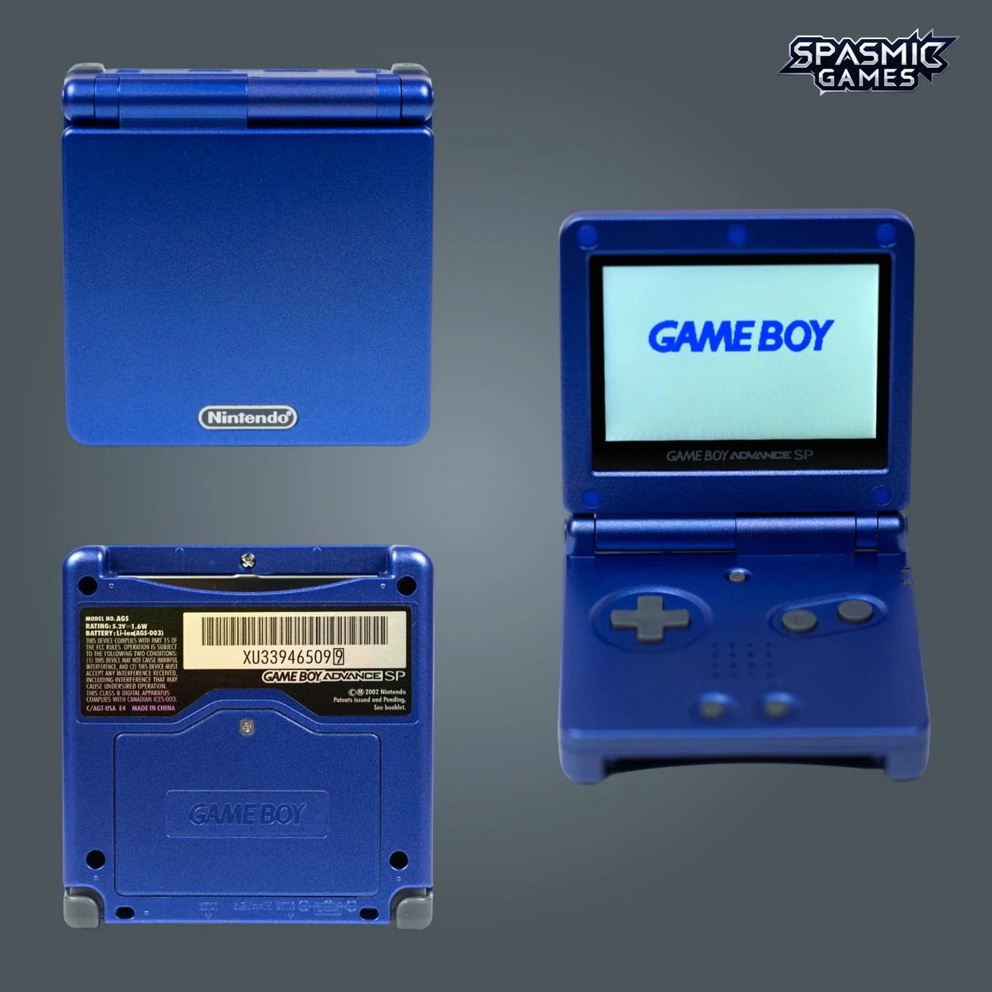 Nintendo Game Boy Advance SP (GBA) Console with IPS V5 Backlit Screen – Choose Your Color – with USB-C Rechargeable Port