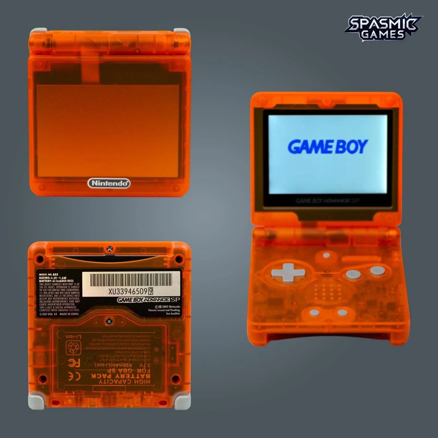 Nintendo Game Boy Advance SP (GBA) Console with IPS V5 Backlit Screen – Choose Your Color – with USB-C Rechargeable Port