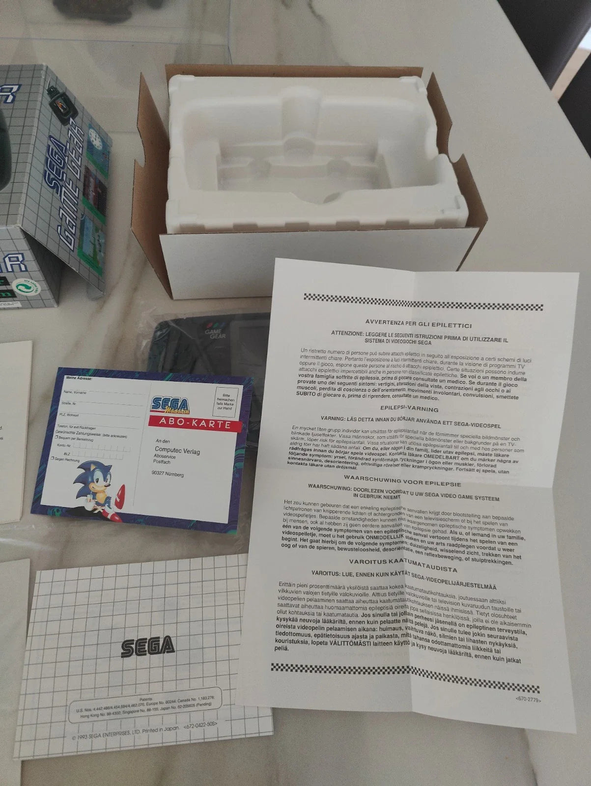 Sega Game Gear Console GG PAL Collector Like NEW