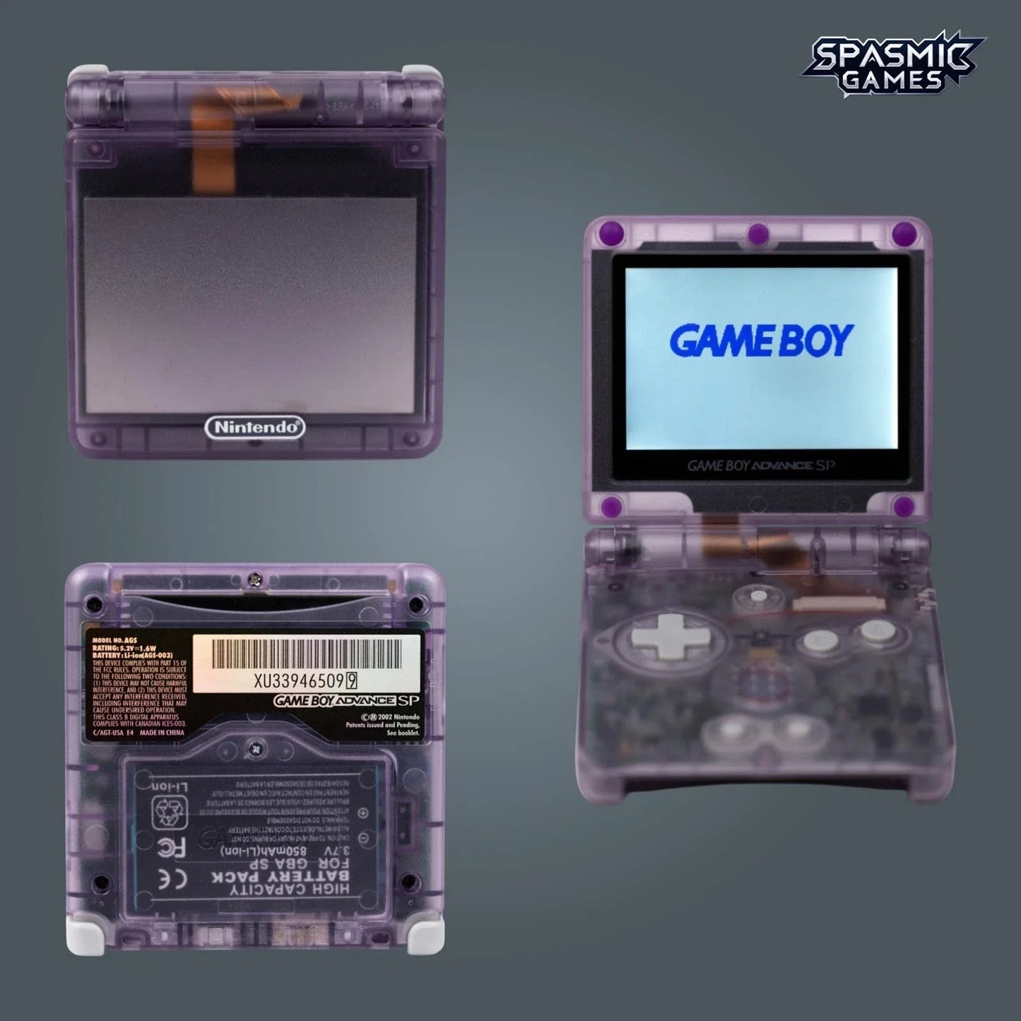 Nintendo Game Boy Advance SP (GBA) Console with IPS V5 Backlit Screen – Choose Your Color – with USB-C Rechargeable Port