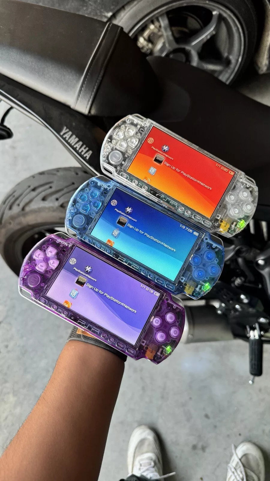 Custom PSP Console Bundle: Includes Battery, Storage, and More