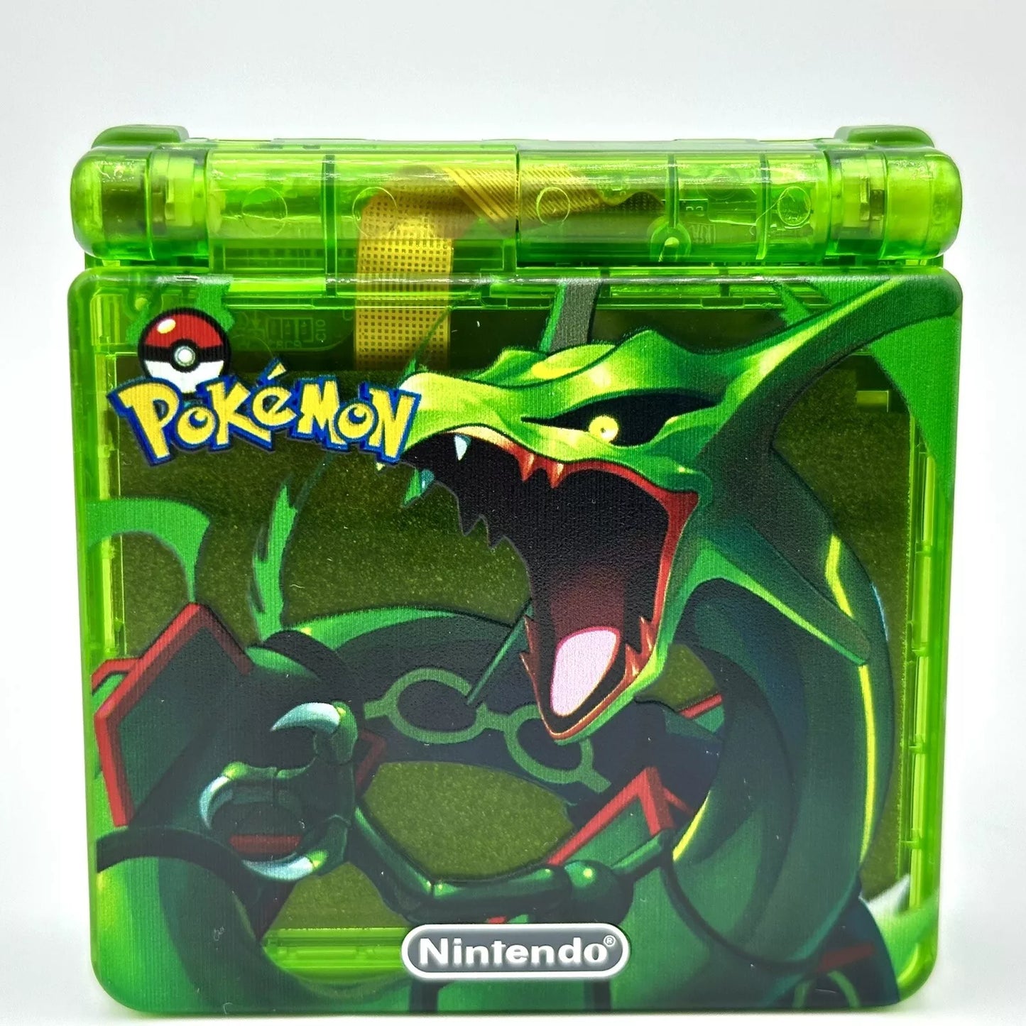 Game Boy Advance SP Custom IPS Backlit Screen UV Printed Shell Rayquaza Pokemon
