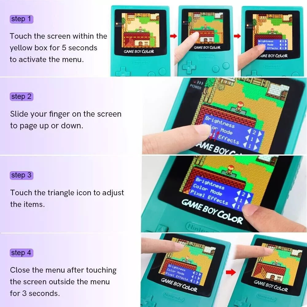 Fully Upgraded Nintendo Game Boy Color – AMOLED Screen, Rechargeable Battery, Ready to Play