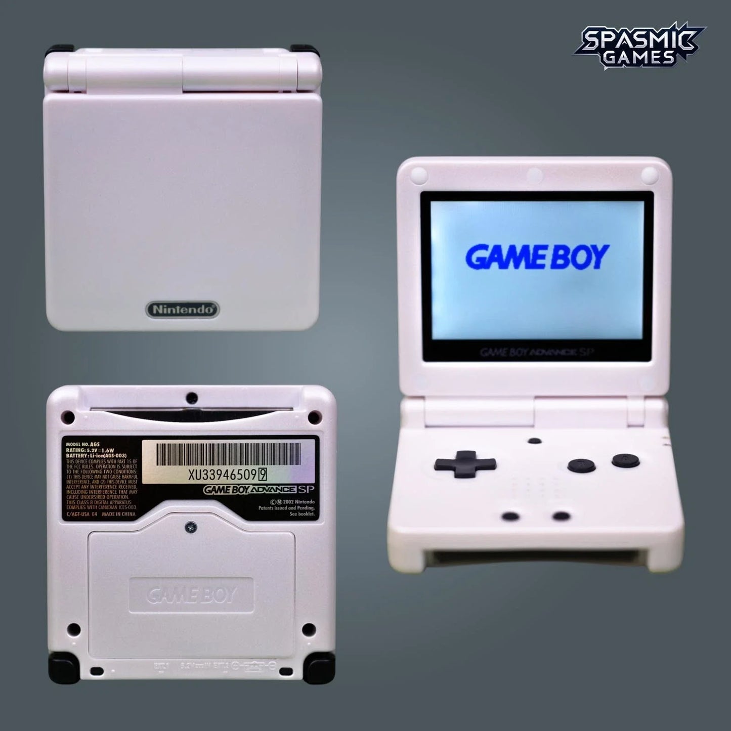 Nintendo Game Boy Advance SP (GBA) Console with IPS V5 Backlit Screen – Choose Your Color – with USB-C Rechargeable Port
