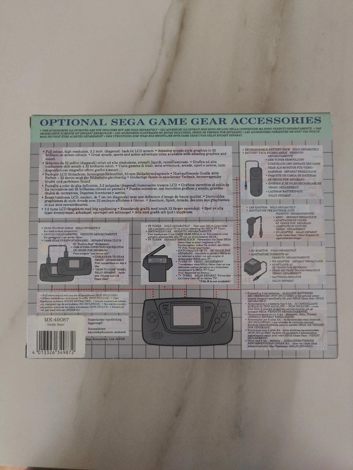 Sega Game Gear Console GG PAL Collector Like NEW