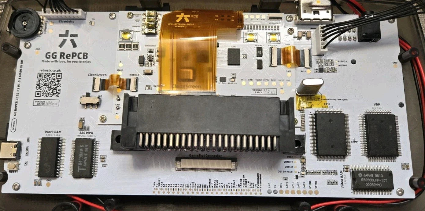 SEGA Game Gear Modded - RePCB board, Cleanscreen IPS Screen, USBC Lipos, Game