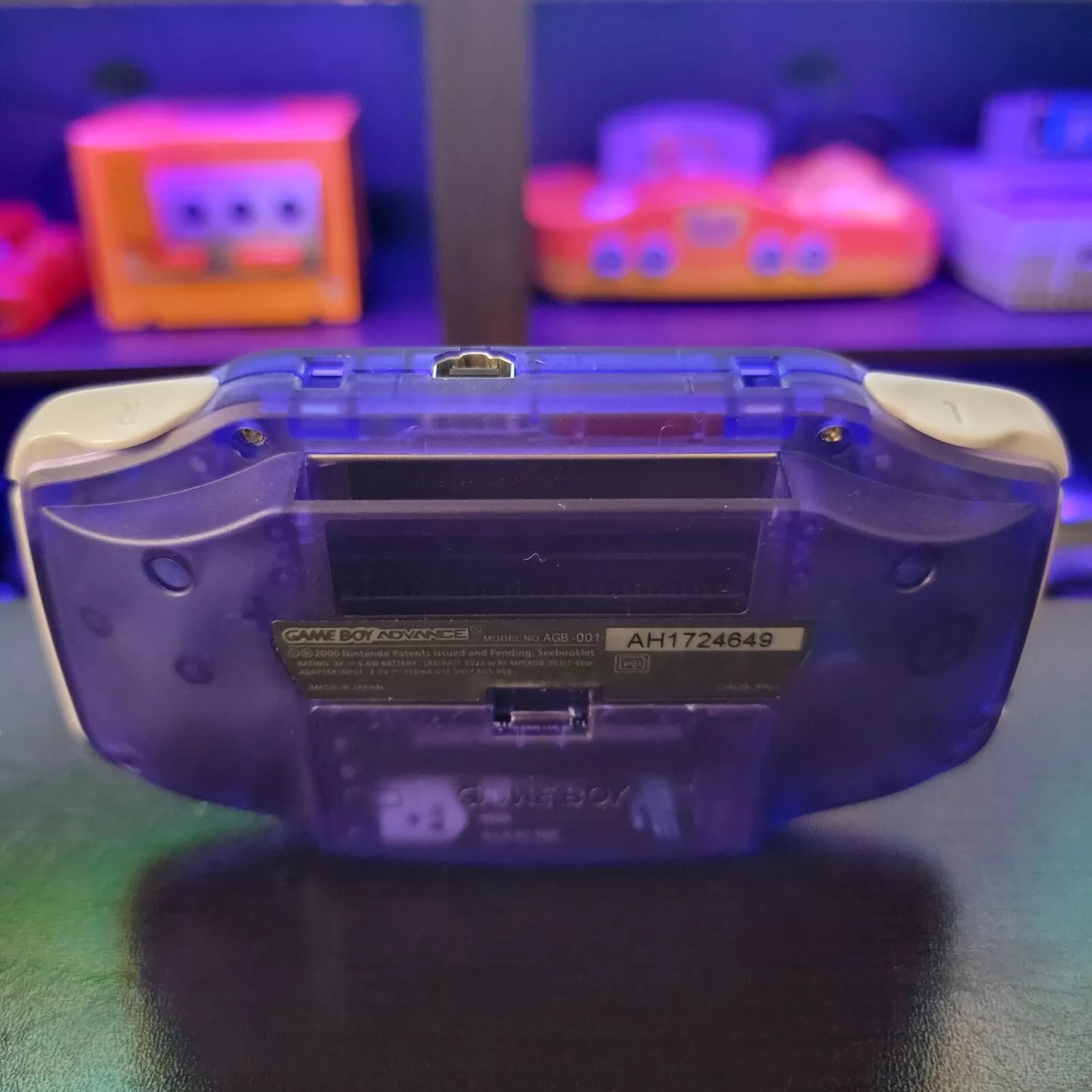 Grape Purple Game Boy Advance GBA Console with iPS V5 Backlight Backlit LCD MOD